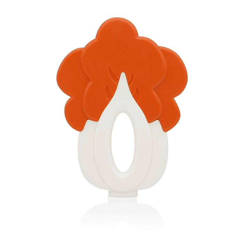 Factory Price 100% Food Grade Fancy Silicone Baby Cabbage Teether Toy