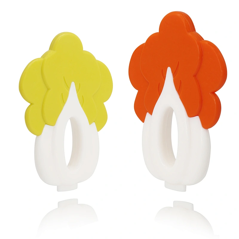Factory Price 100% Food Grade Fancy Silicone Baby Cabbage Teether Toy