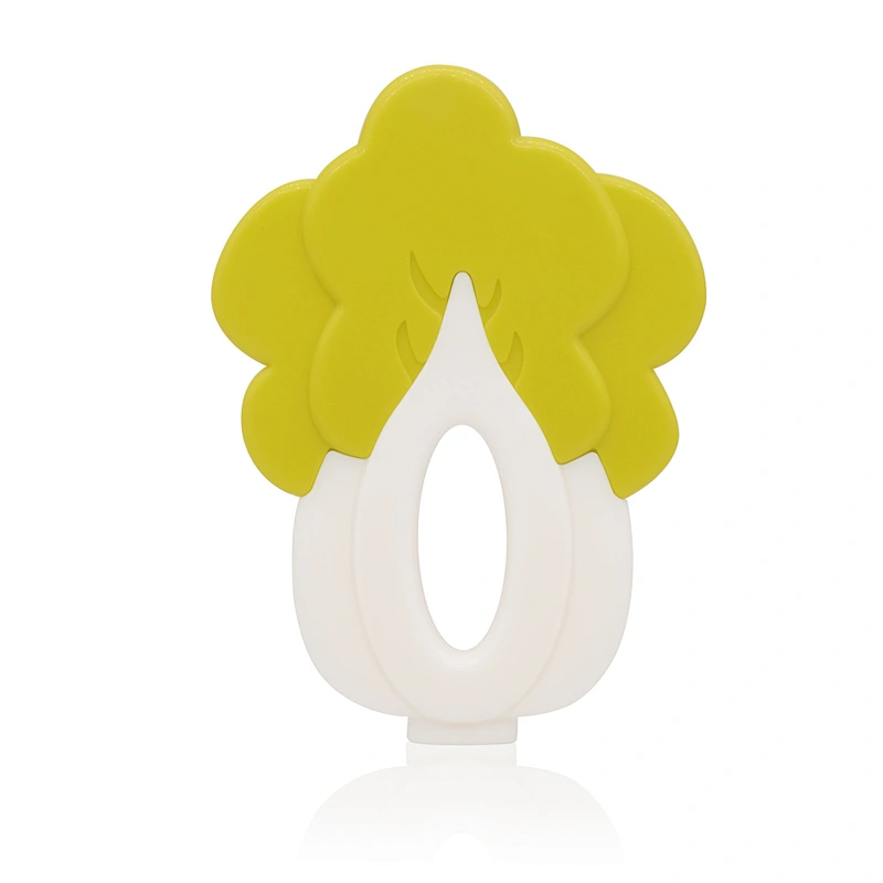 Factory Price 100% Food Grade Fancy Silicone Baby Cabbage Teether Toy