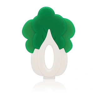Factory Price 100% Food Grade Fancy Silicone Baby Cabbage Teether Toy