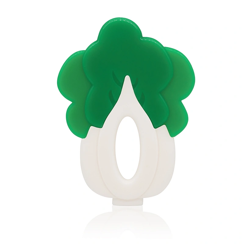 Factory Price 100% Food Grade Fancy Silicone Baby Cabbage Teether Toy