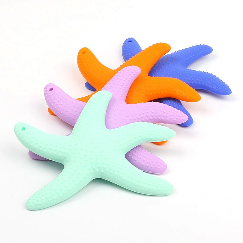 2018 Hot Customized Soft And Non-toxic Silicone Starfish Baby Teeth Toy