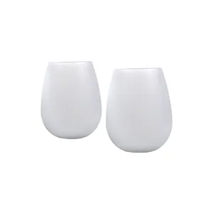 2018  Safety Silicone Wine Glass Unbreakable Stemless Outdoor Rubber Wine Cup