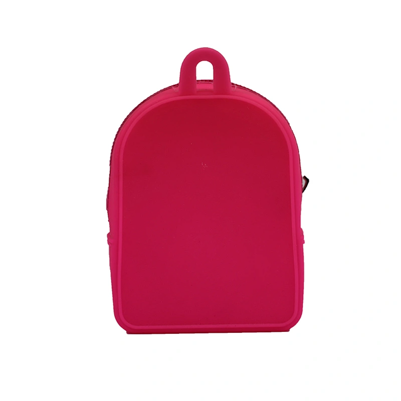 2018 New Design Wallet Holder Custom Backpack Shape Food Grade Silicone Coin Purses For Gifts