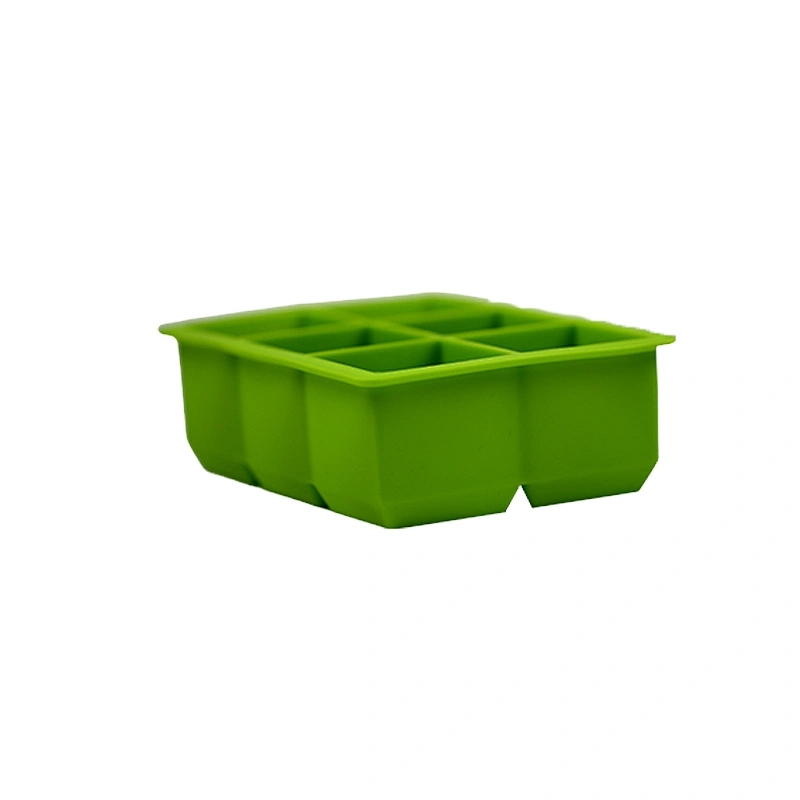 Factory 6 Blocks Ice Cube Silicone Ice Cube Tray Rectangle Ice Mould Maker