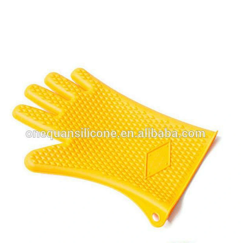 Durable heat resistant oven glove silicone rubber baking mitts