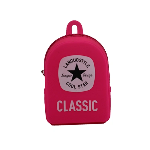 2018 New Design Wallet Holder Custom Backpack Shape Food Grade Silicone Coin Purses For Gifts