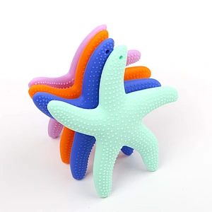 2018 Hot Customized Soft And Non-toxic Silicone Starfish Baby Teeth Toy