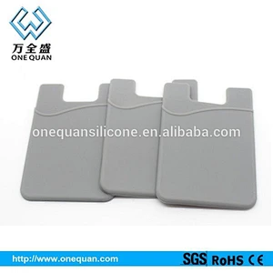Wholesale sticky silicone smart phone mobile phone card holder bag