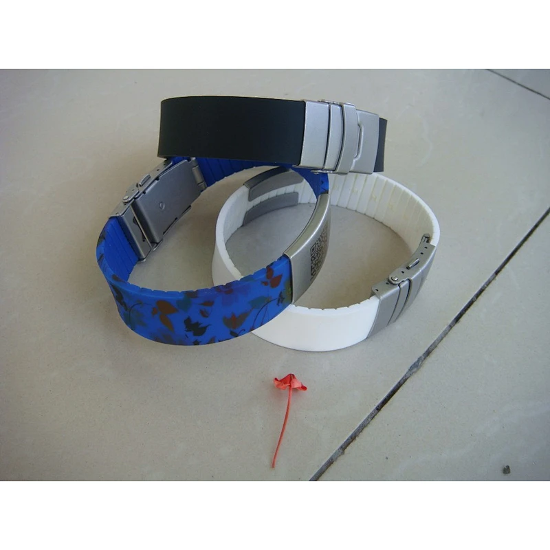 high quality stainless steel engrave plate for silicone wrist band