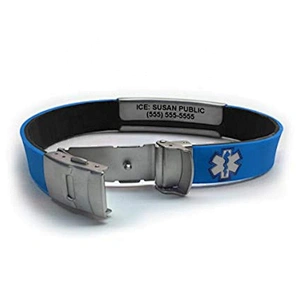 Newest Amazon Sport/Slim Reversible Waterproof Medical Alert Bracelet