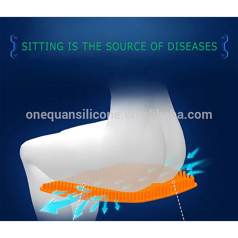 Silicone Massage Anti fatigue & Office Chair Cushion for Back Pain and Sciatica Relief