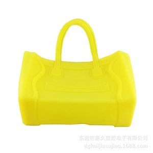 Colorful Jelly handbag silicone transparent bags cany women tote bags