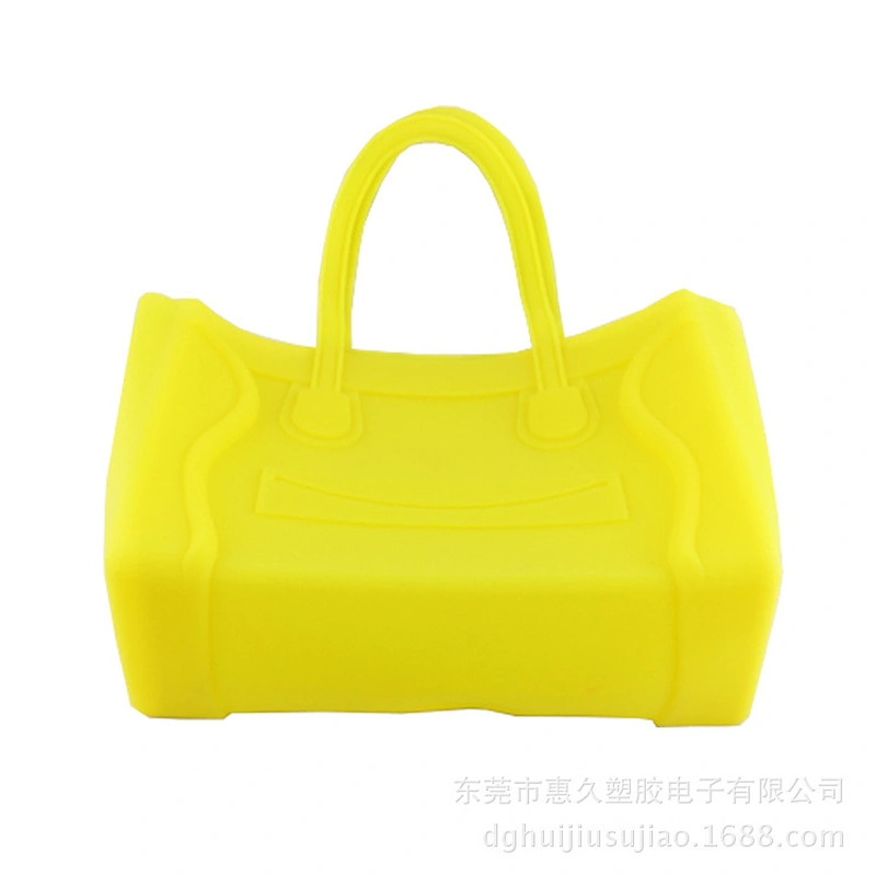Colorful Jelly handbag silicone transparent bags cany women tote bags