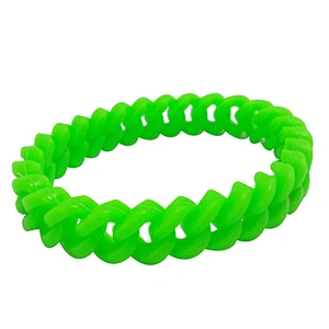 Wholesale Multicolor custom braided rubber bracelets / silicone braided bracelets