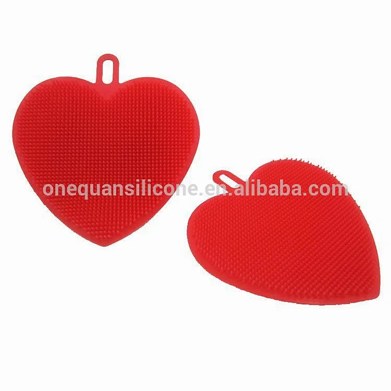 Silicone Dish Sponge Washing Brush Scrubber Household Cleaning Sponges, Antibacterial Mildew-Free Brushes