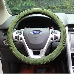 Steering Wheel Cover Auto Car Silicone Great Grip Anti-Slip Steering Cover for Diameter 36cm/38cm/40cm/14-15inch