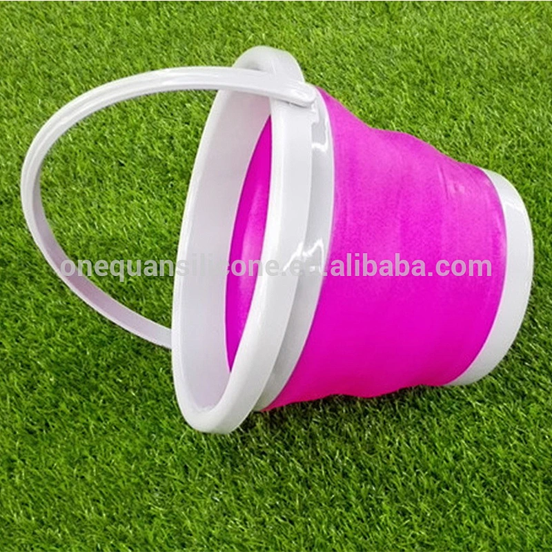 5L Foldable Silicone Collapsible Bucket Clean Camping Car Beach
