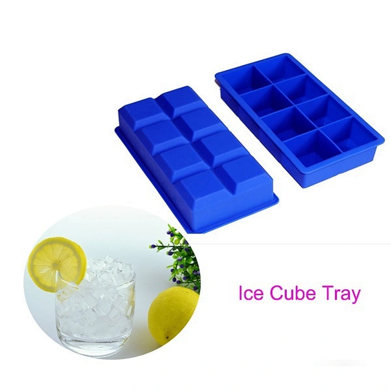 6-Cube Silicone Ice Tray Mold Set One quan Pack of 2 Silicone Ice Cube Tray