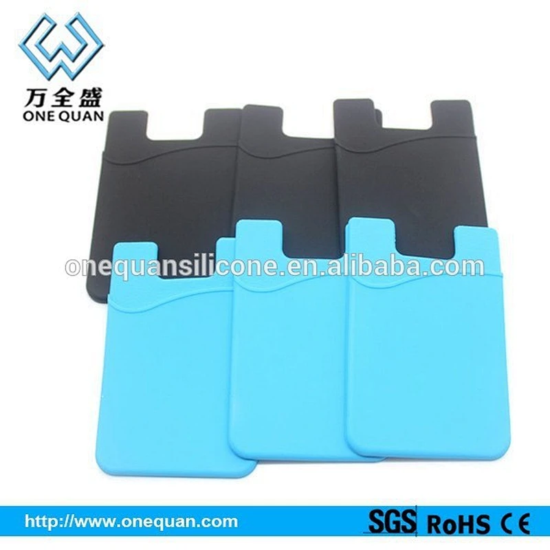 Wholesale sticky silicone smart phone mobile phone card holder bag