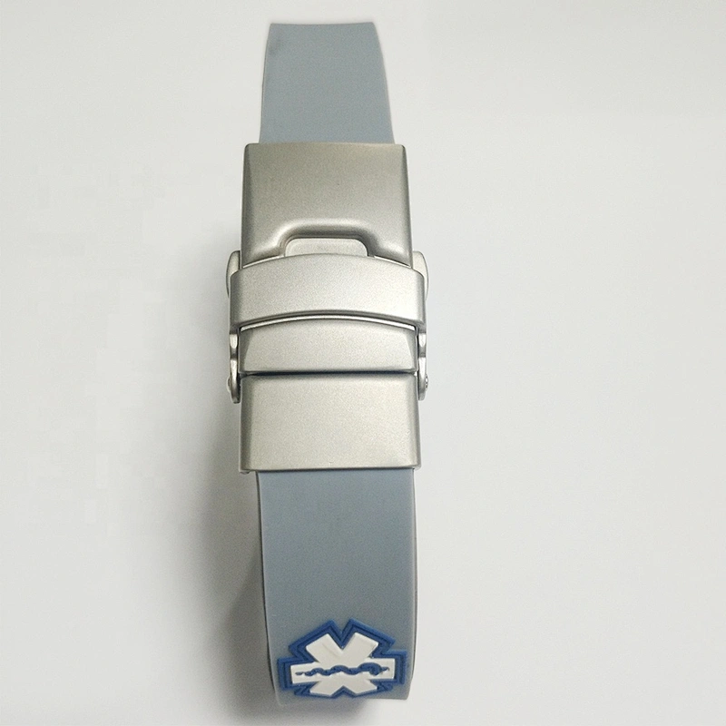 Official ID Wristband with Medical Alert Badge Silicone Clasp Personalized ID Bracelet