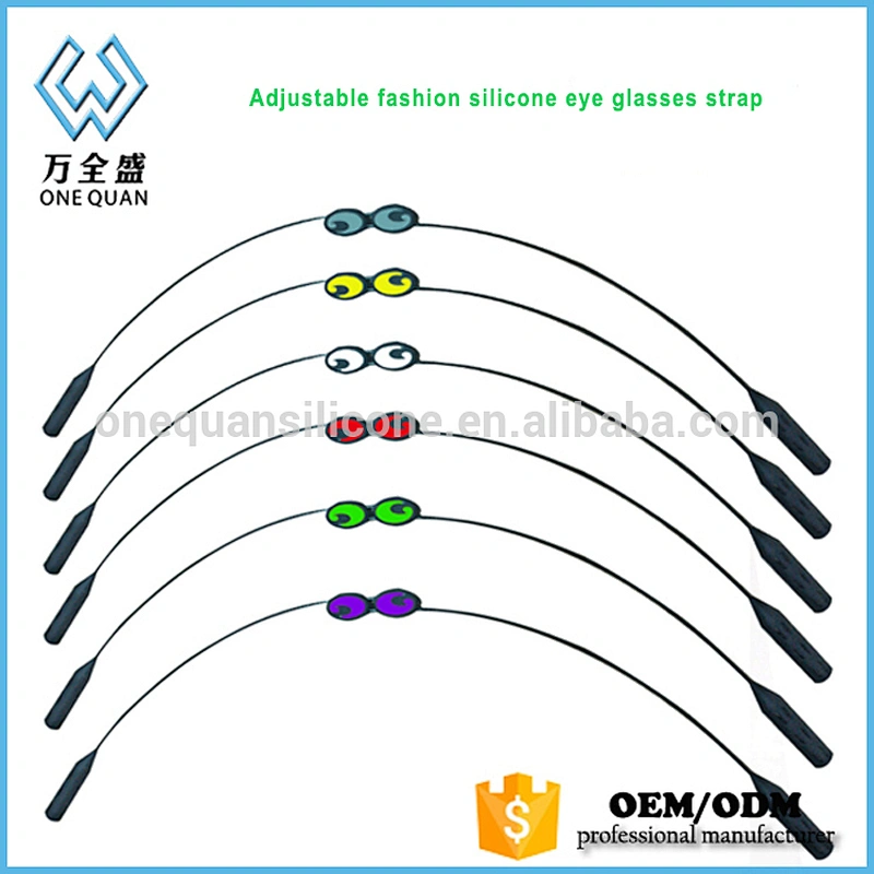 Adjustable fashion silicone eye glasses strap, sunglasses retainer, silicone glasses cord