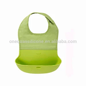 food grad silicone cotton baby bib