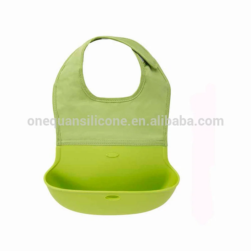 food grad silicone cotton baby bib