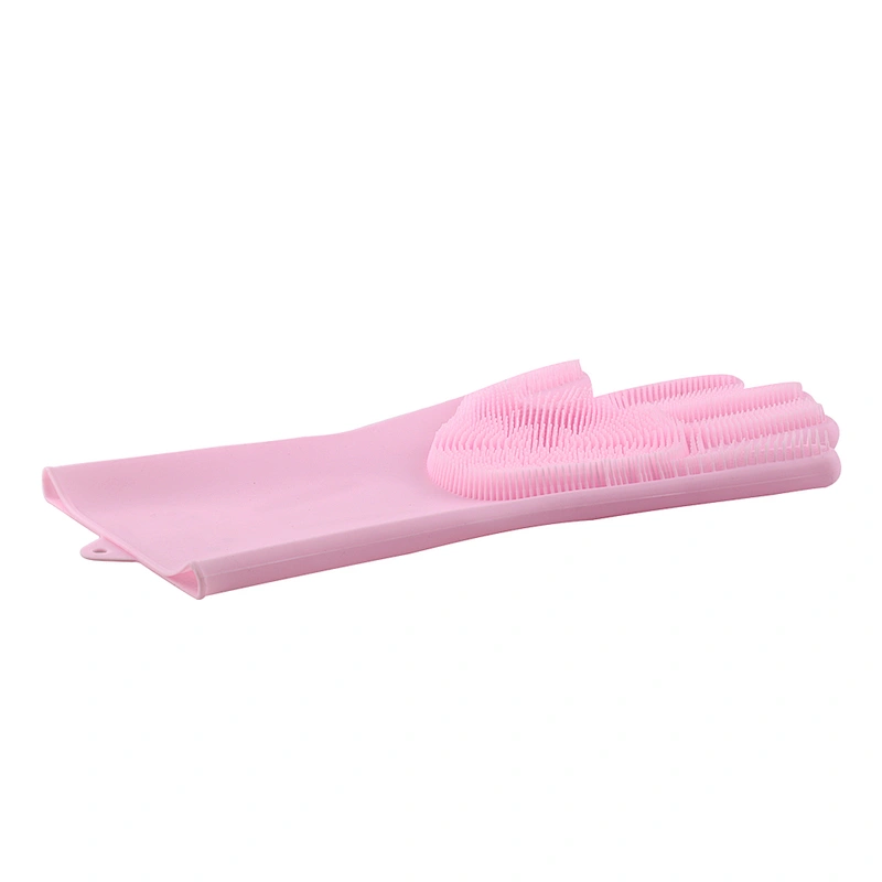 Magic Silicone Gloves with Wash Scrubber Latex free household cleaning gloves Dishwashing glove kitchen glove