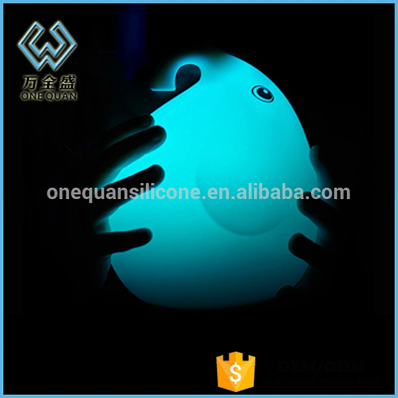 Most Popular Silica Gel Elephant Shape Silicone Animal Led Night Light For Kids Usb Charger