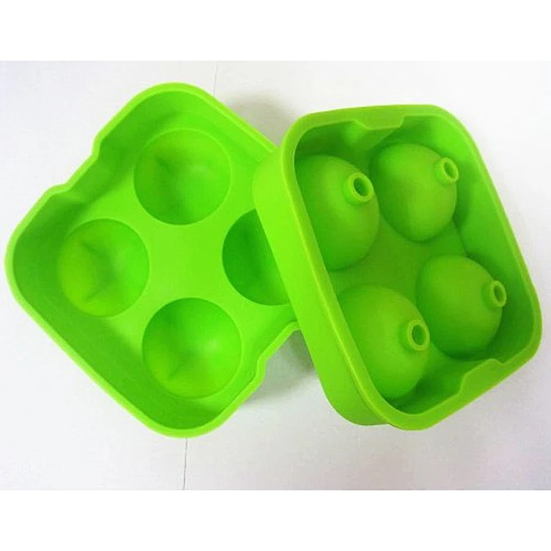 4 holes silicone ice ball mold/round ice ball tray/ ice ball maker