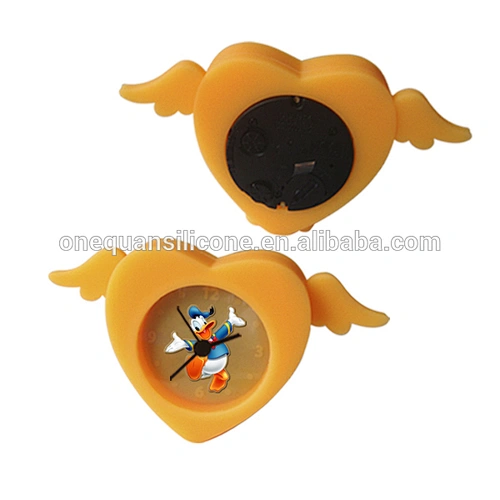 student mini style table alarm clock silicone clock for school