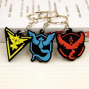 Factory wholesale promotional gifts christmas bestselling keychain go pokemon card key ring
