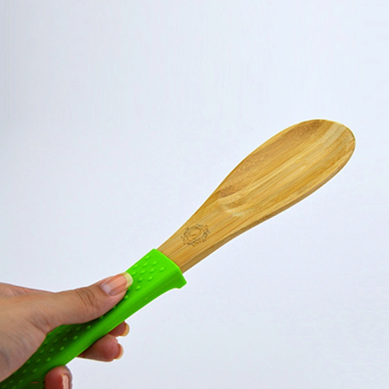 Wholesale Non-stick Baking Wooden Cooking Utensil /Silicone Handle kitchen tools