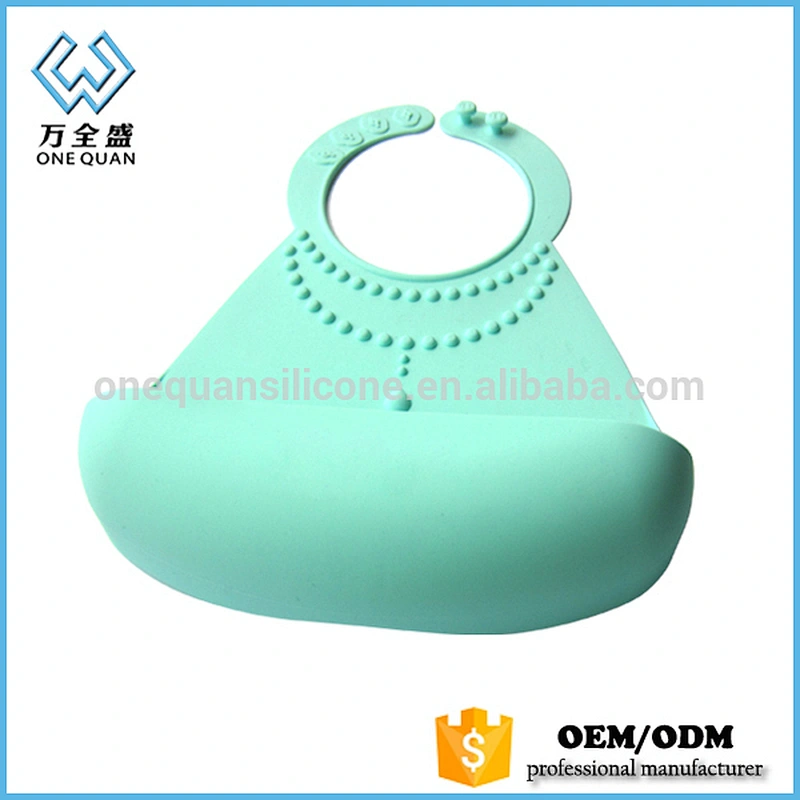 washable baby bibs plain white non-toxic baby silicone bib