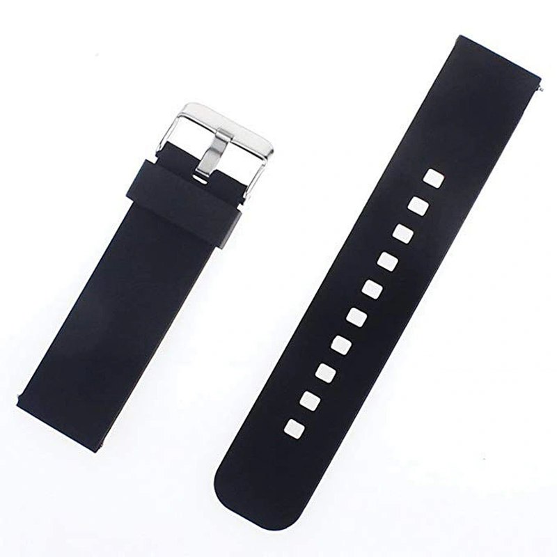 Wearable Elastic Smart Watch Rubber Strap with Metal Clasps Custom Bands