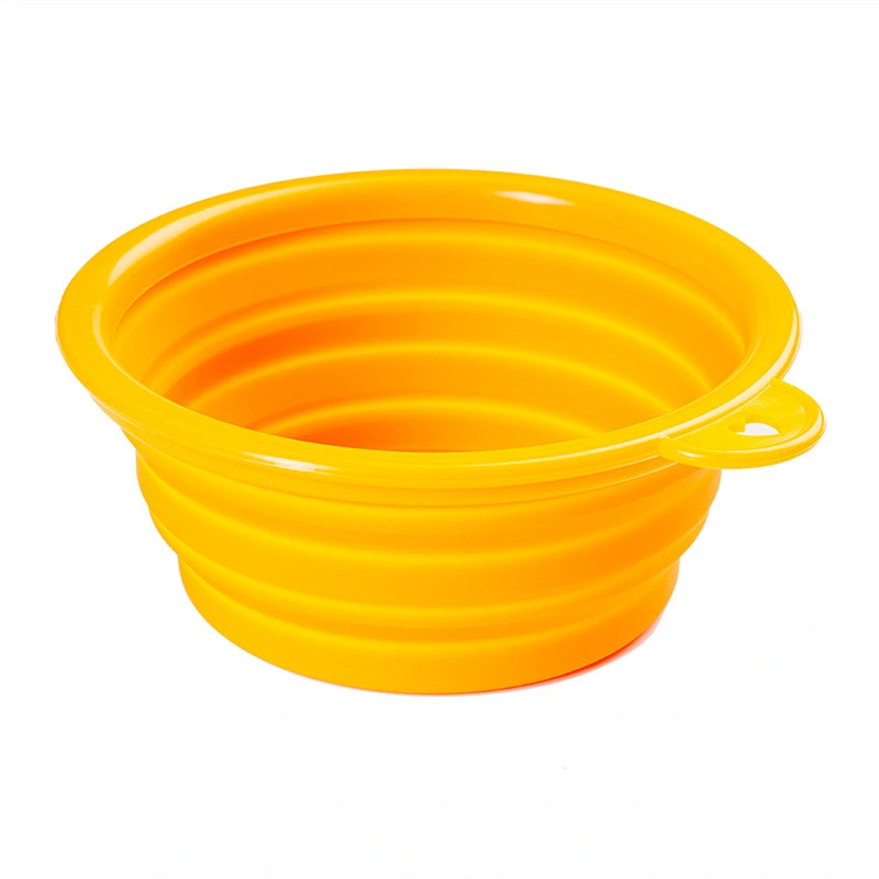 Silicone Collapsible Dog Bowl (450ml) Dishwasher Safe Portable Foldable Travel Bowl Camping Bowls for Dogs and Cats