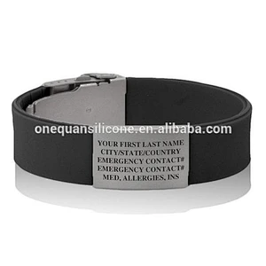 Trade Assurance gold supplier silicon id sport bracelets kids