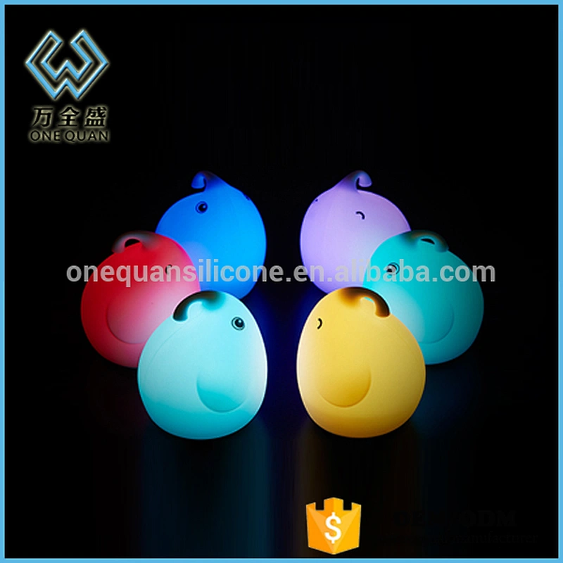 Most Popular Silica Gel Elephant Shape Silicone Animal Led Night Light For Kids Usb Charger