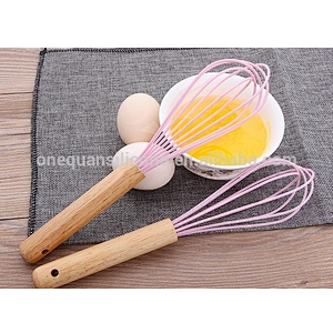 Food Grade silicone whisk with stainless steel handle
