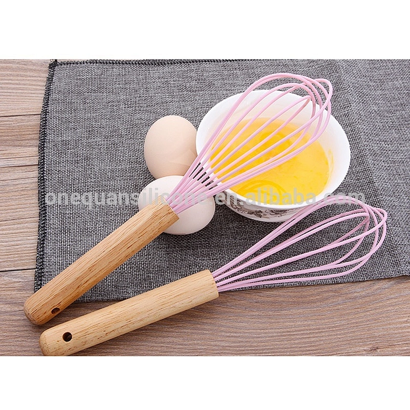 Food Grade silicone whisk with stainless steel handle