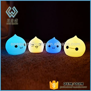 Water-drop Design Colorful Night Light LED Nightlights with Soft Material
