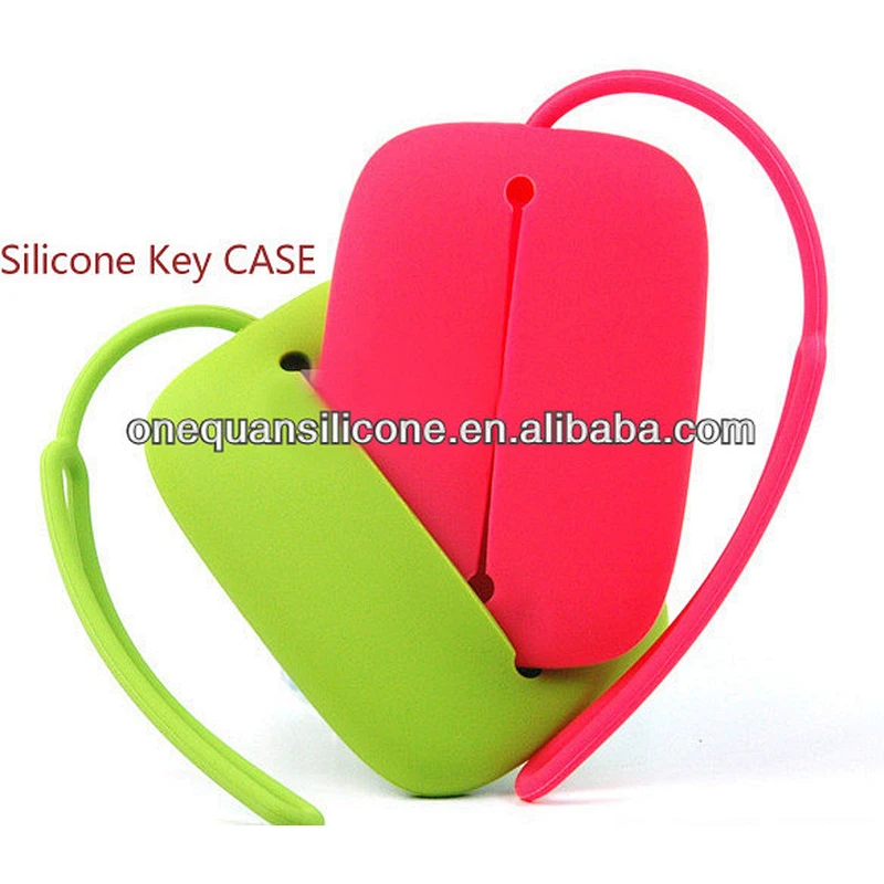 Lovely candy soft silicone key case bus card set of zero Bag Keychain female card package