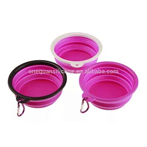 Collapsible Dog Bowl Food Grade Silicone BPA Free FDA Approved Foldable Expandable Cup Dish for Pet Cat Food Water Feeding Por
