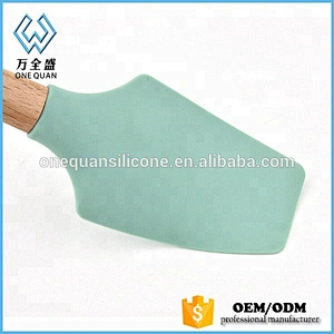 6-Piece solid wood silicon kitchen ware, wooden kitchen utensils