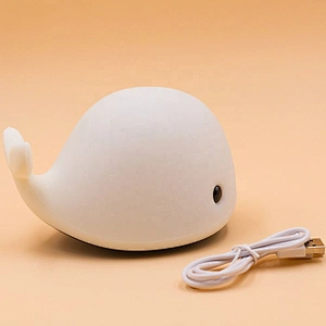 Whale Shape 7 Colors Emergency Light Rechargeable Night Baby Lamp