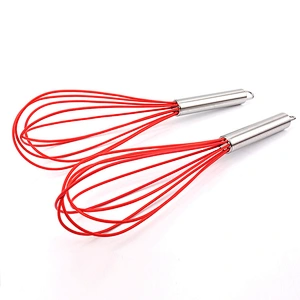 Wholesale Kitchen Non-Stick Manual Silicone Egg Beater Egg Whisk