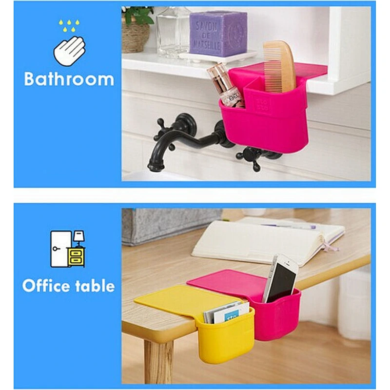eco-friendly Silicone kitchen bathroom hanging storage box