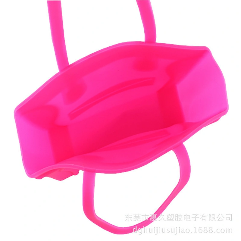 Colorful Jelly handbag silicone transparent bags cany women tote bags