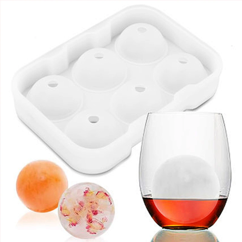 New 4 Cavity Ball Shape Silicone Ice Cube mould Silicone Ball Shape Ice Cube Tray Mold silicon Ice cubes
